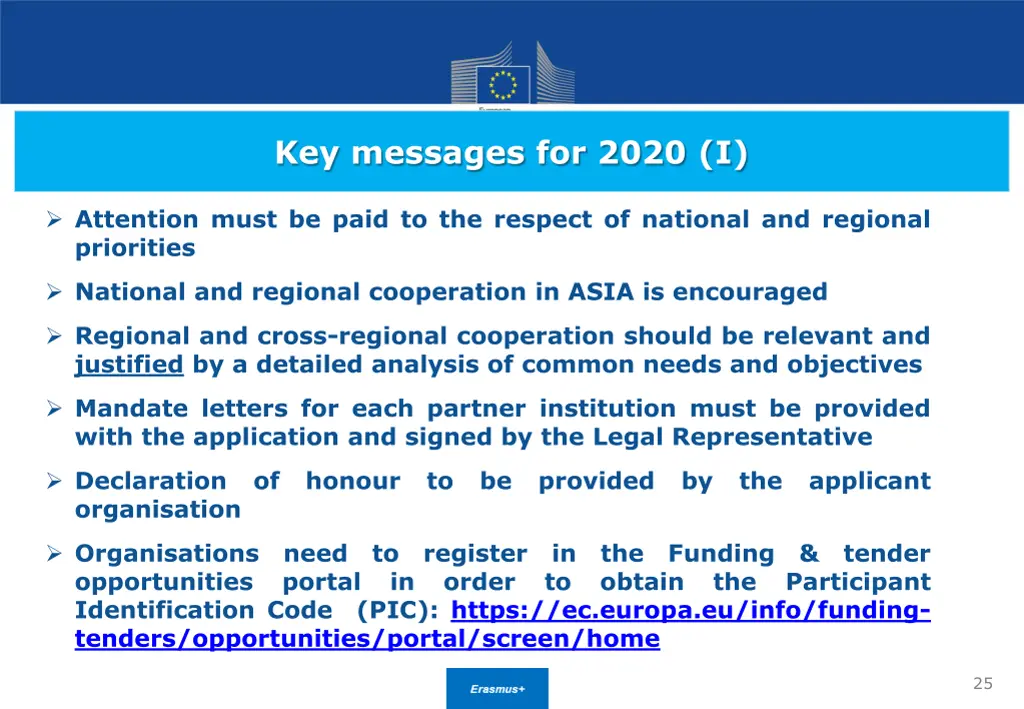 key messages for 2020 i