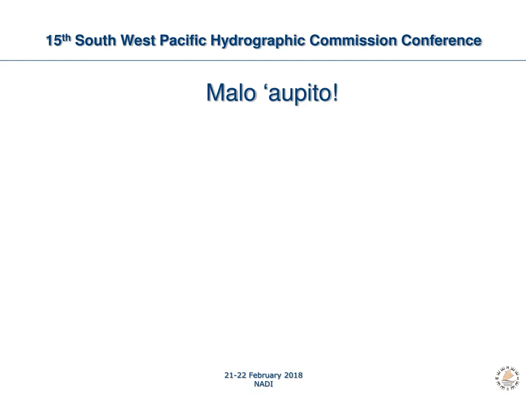 15 th south west pacific hydrographic commission 10