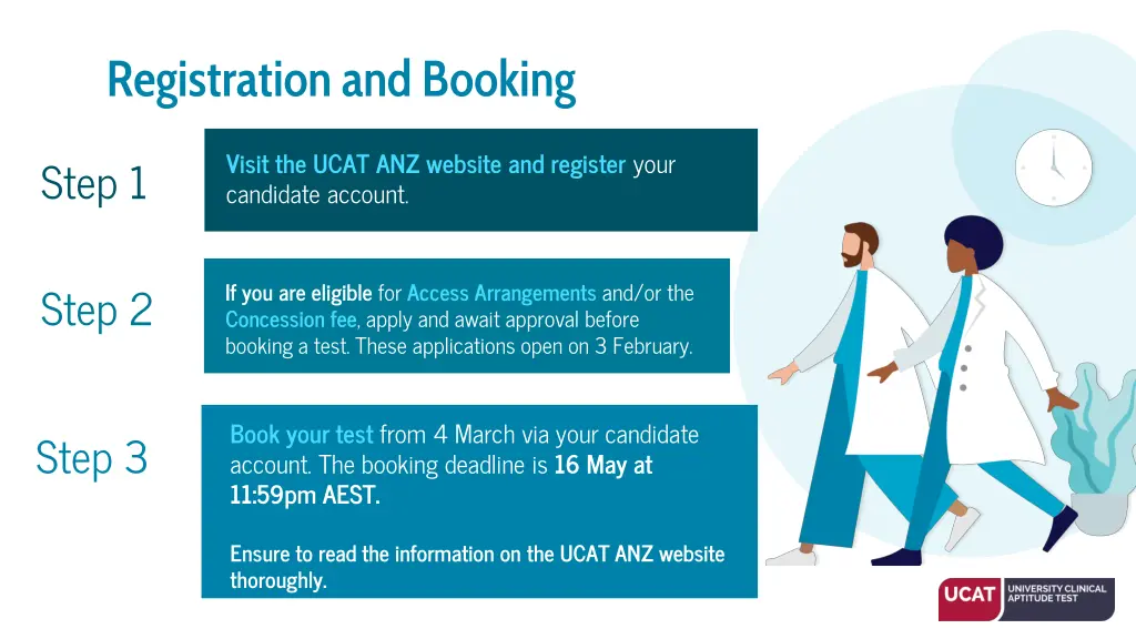 registration and booking