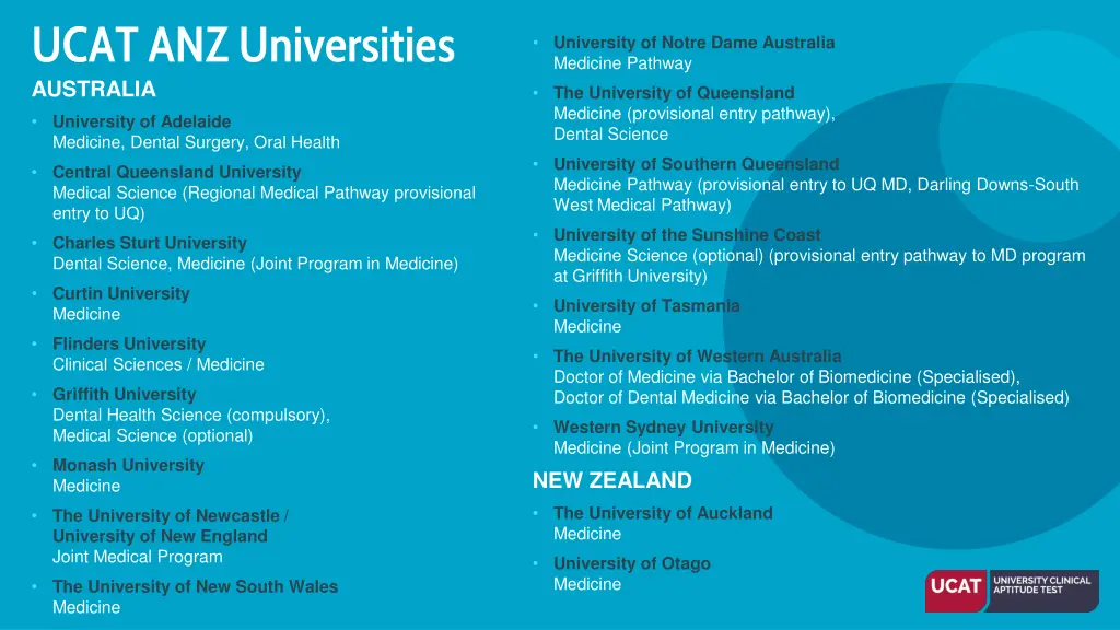 ucat anzuniversities australia