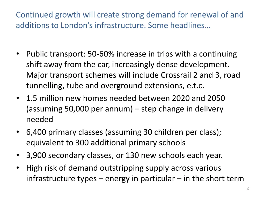 continued growth will create strong demand