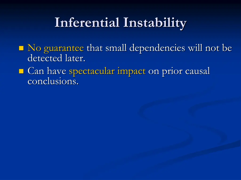 inferential instability