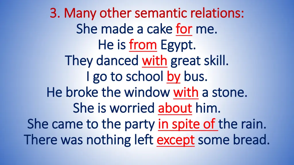 3 many other semantic relations 3 many other