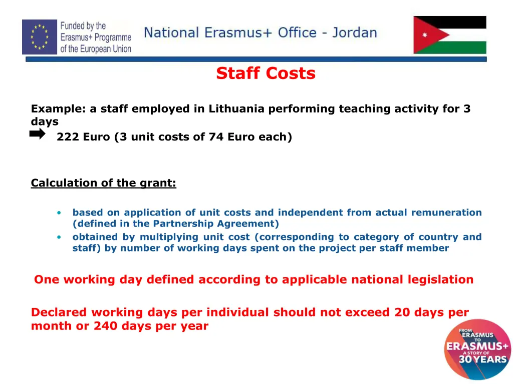 staff costs 1