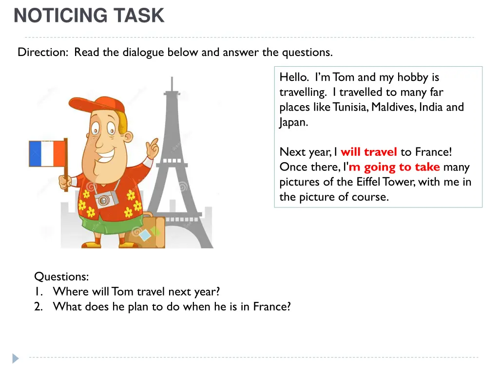 noticing task