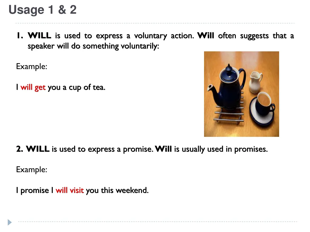 usage 1 2