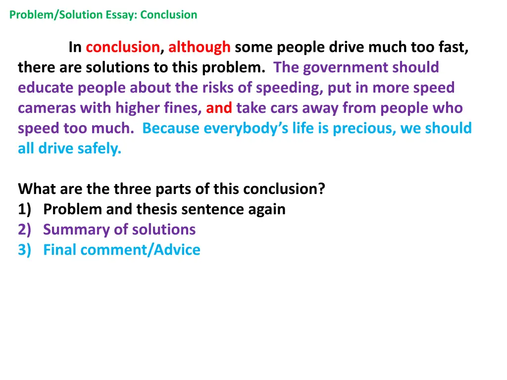 problem solution essay conclusion
