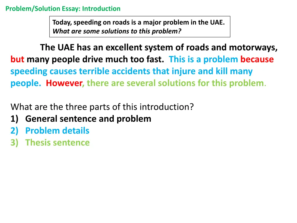 problem solution essay introduction
