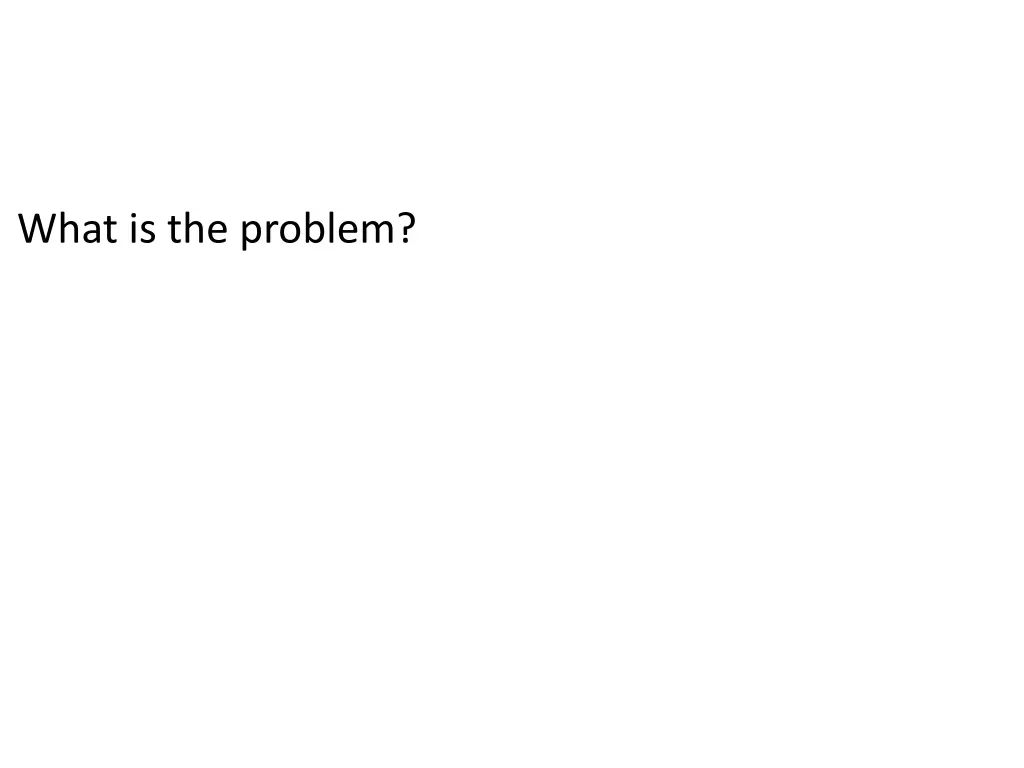 what is the problem 1
