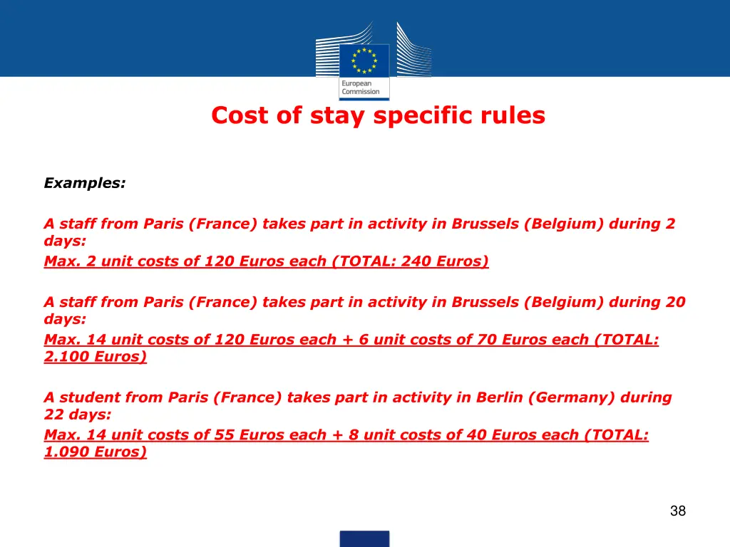 cost of stay specific rules 1