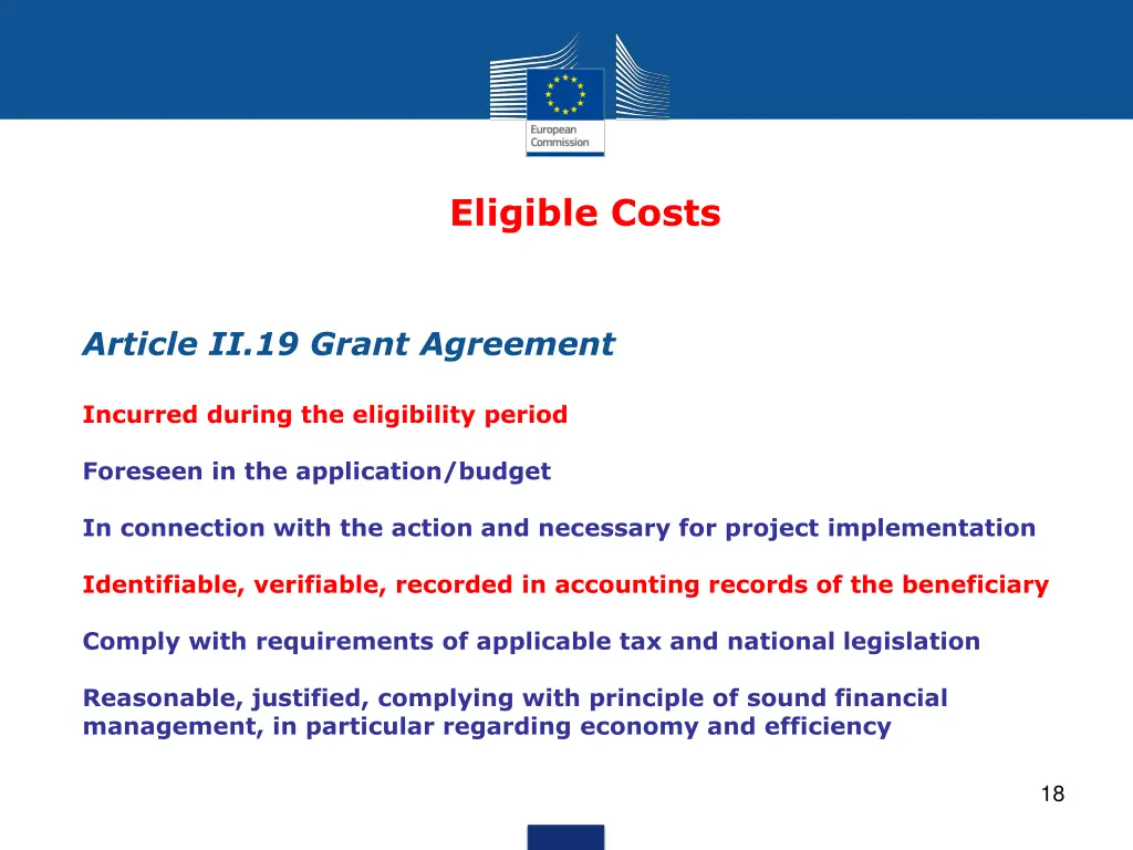 eligible costs