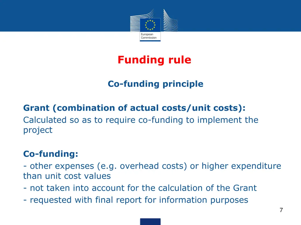 funding rule 1