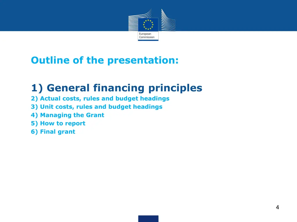 outline of the presentation 1