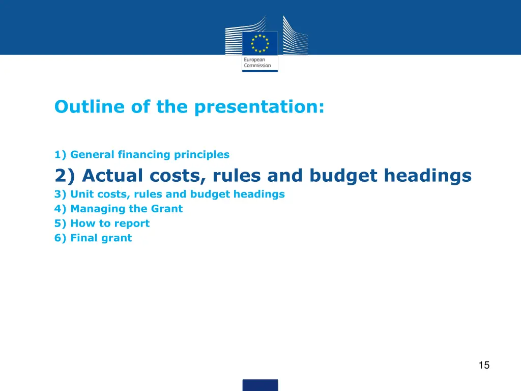 outline of the presentation 2