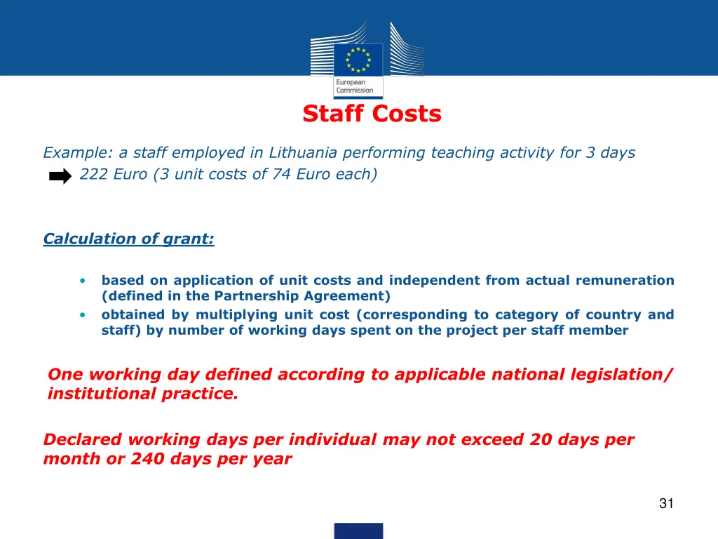 staff costs 1