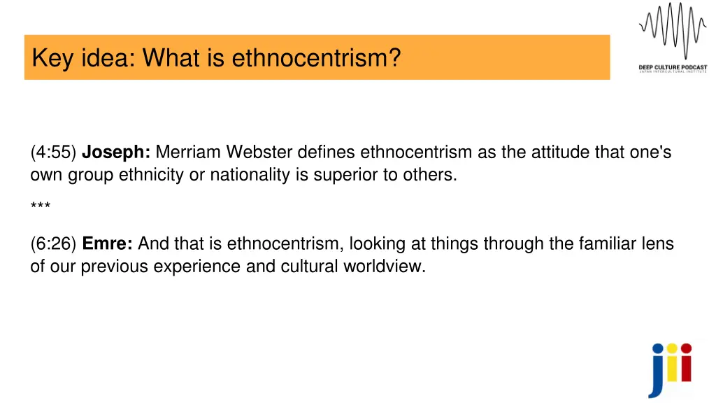 key idea what is ethnocentrism