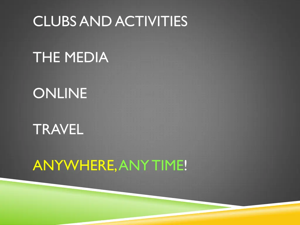 clubs and activities
