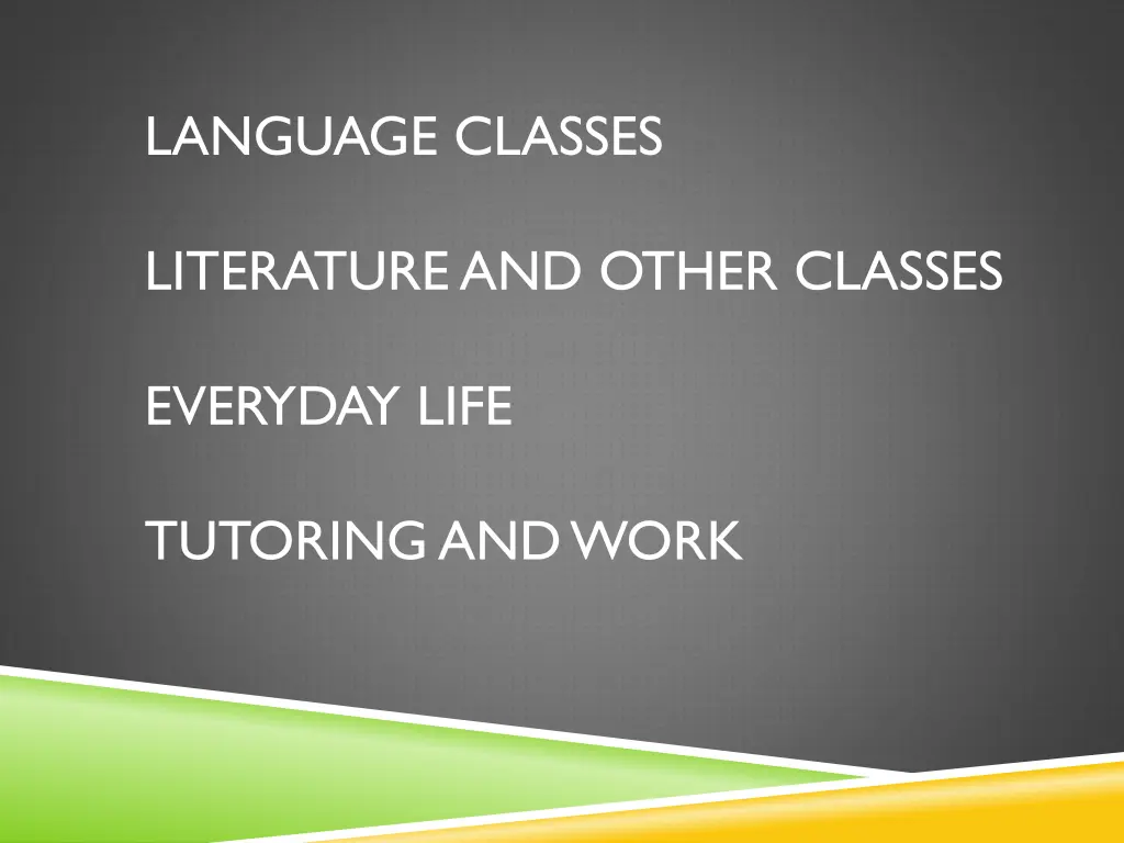 language classes
