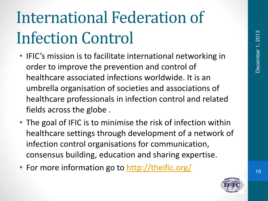 international federation of infection control