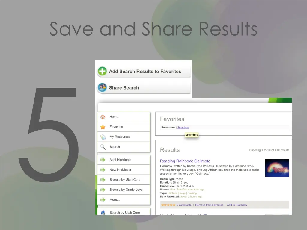 save and share results