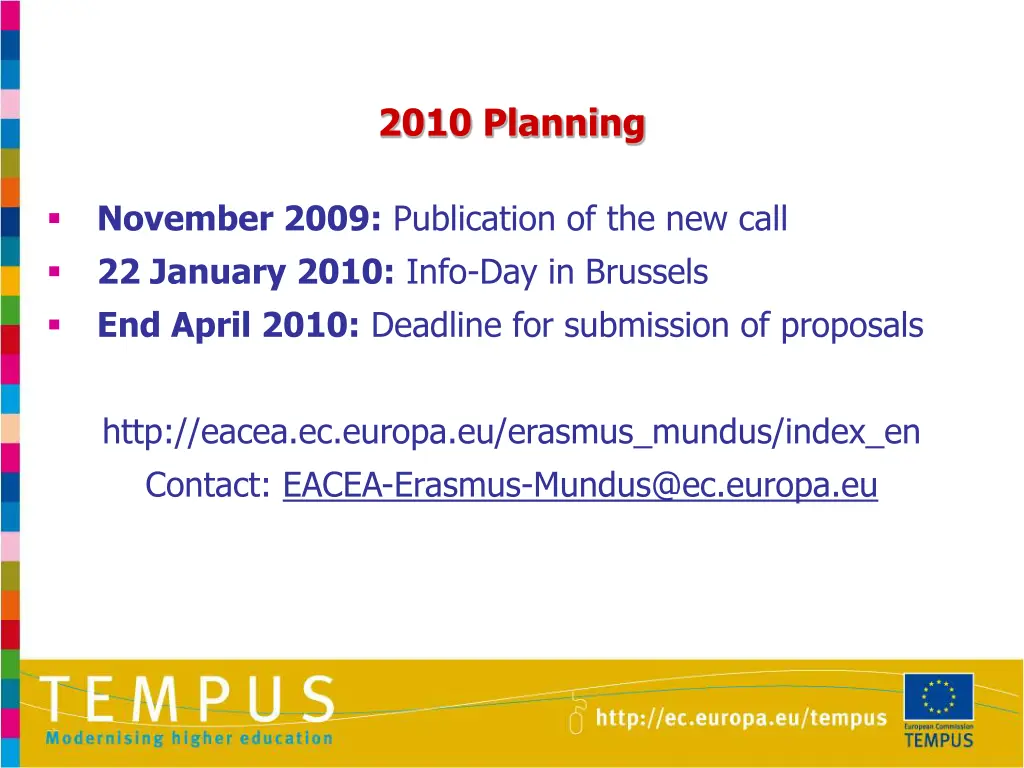 2010 planning