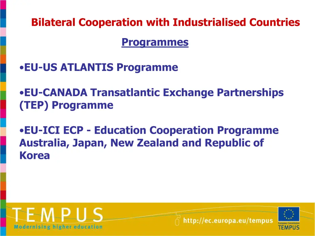 bilateral cooperation with industrialised 2
