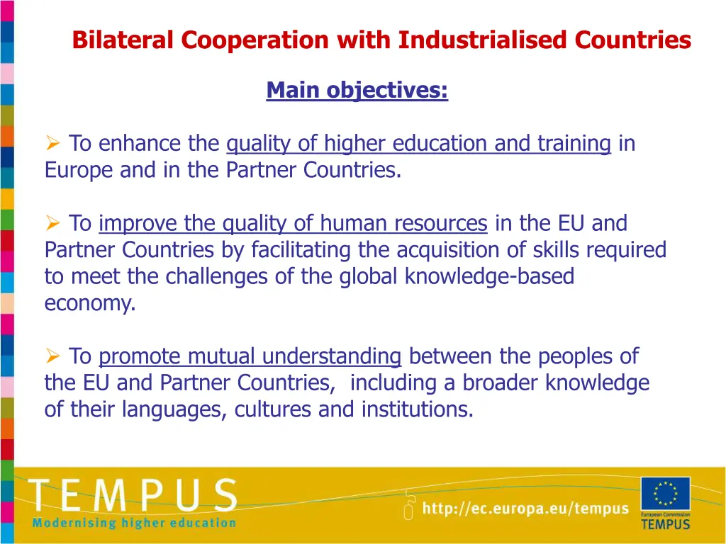 bilateral cooperation with industrialised