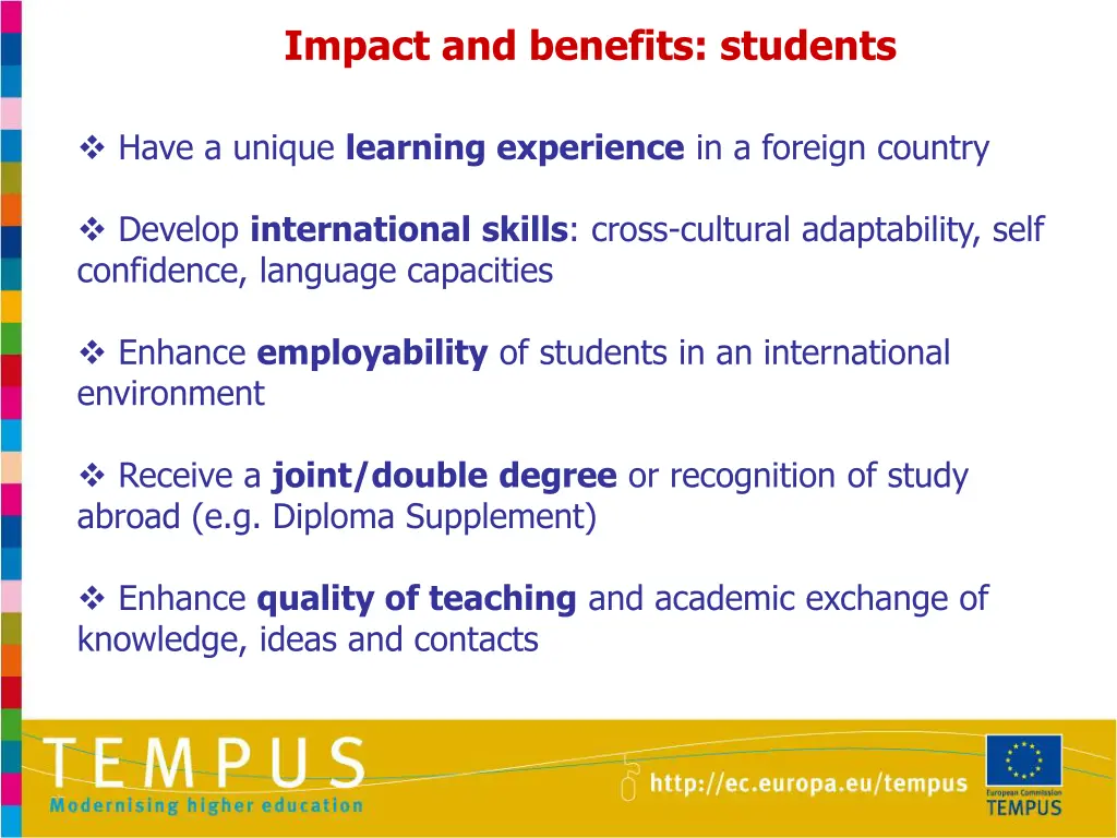 impact and benefits students