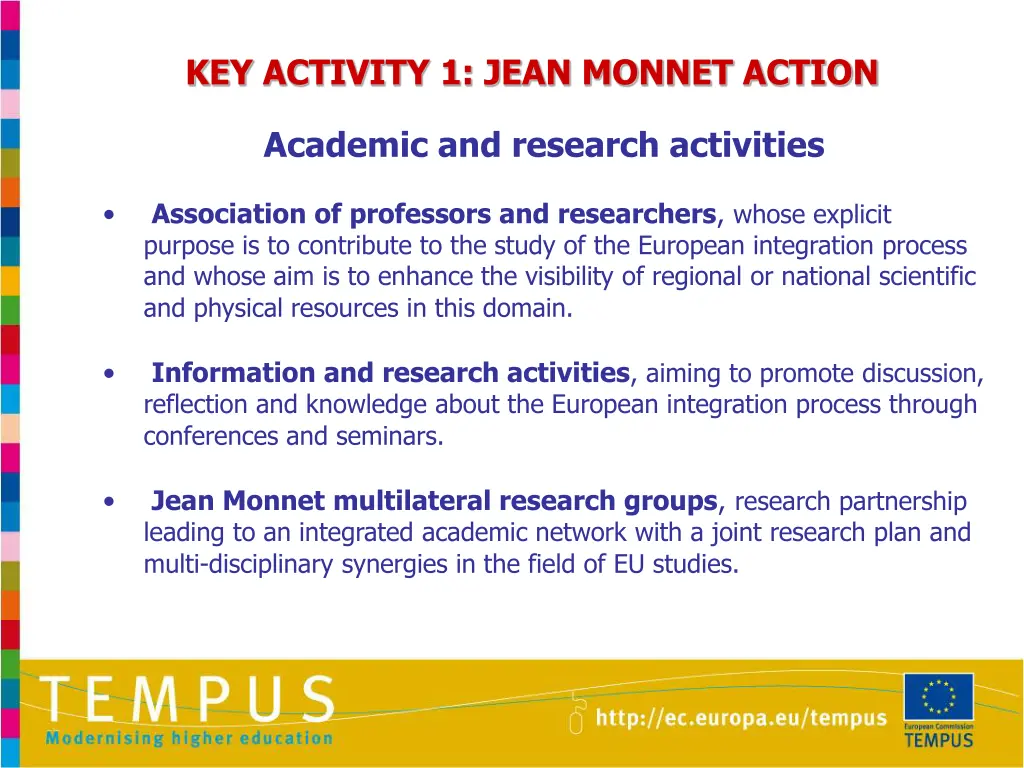 key activity 1 jean monnet action