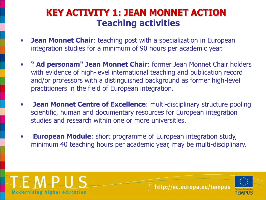key activity 1 jean monnet action teaching