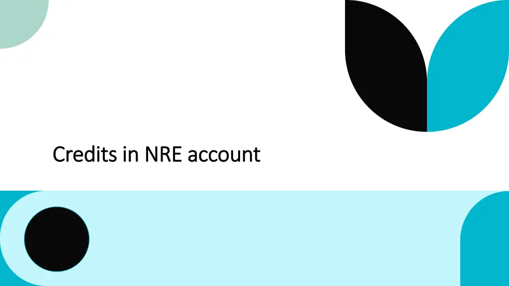 credits in nre account credits in nre account
