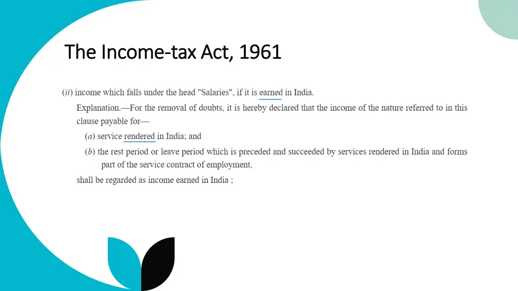 the income the income tax act 1961 tax act 1961