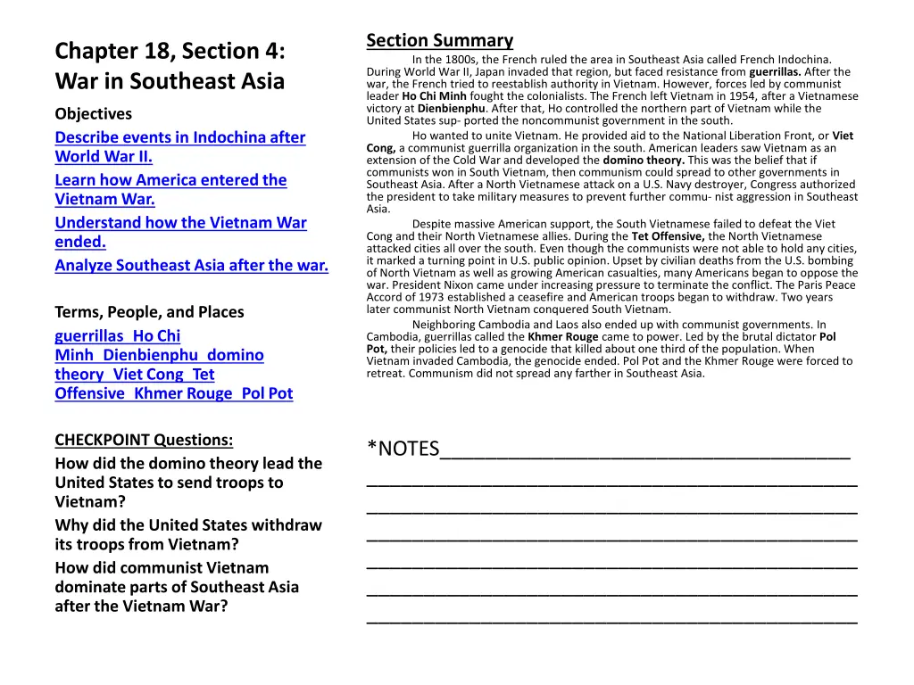 section summary in the 1800s the french ruled