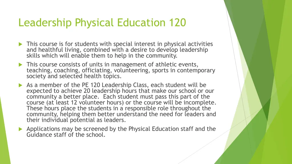 leadership physical education 120