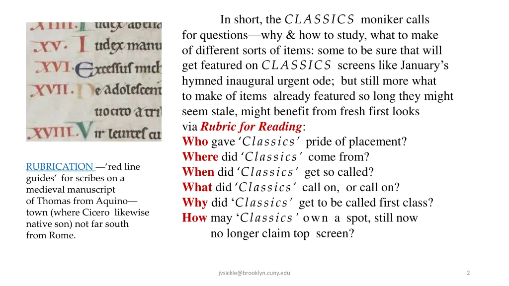 in short the classics moniker calls for questions