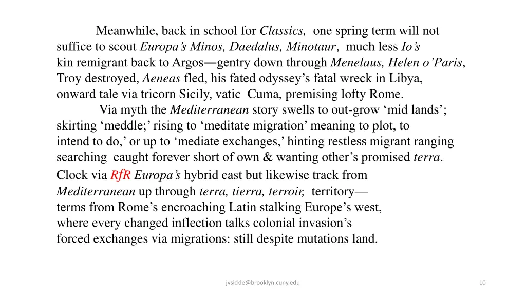 meanwhile back in school for classics one spring