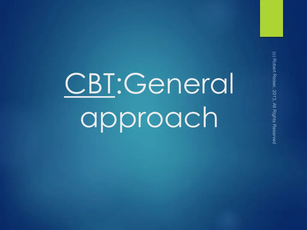 cbt general approach