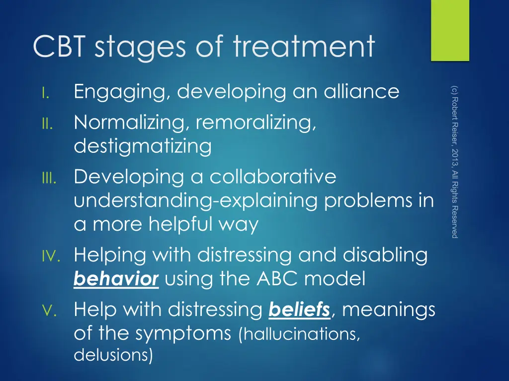 cbt stages of treatment