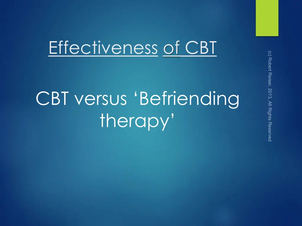 effectiveness of cbt