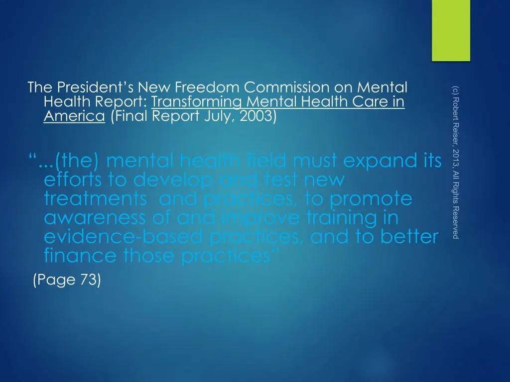 the president s new freedom commission on mental