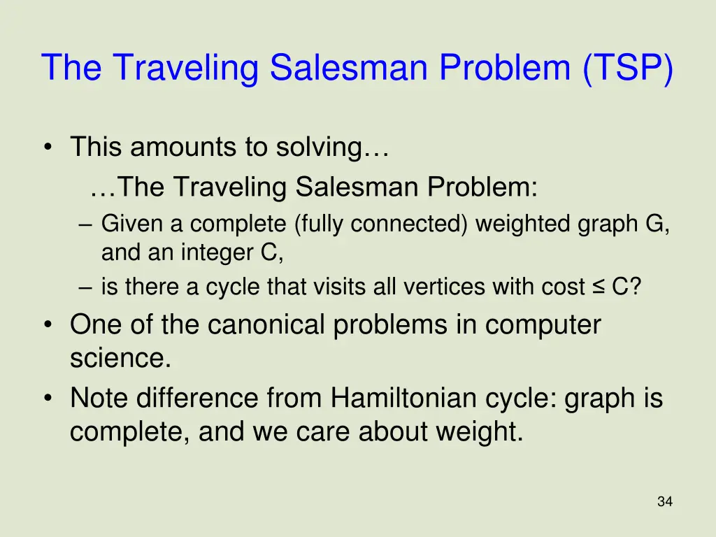 the traveling salesman problem tsp