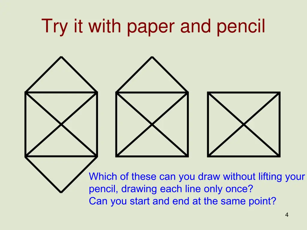 try it with paper and pencil