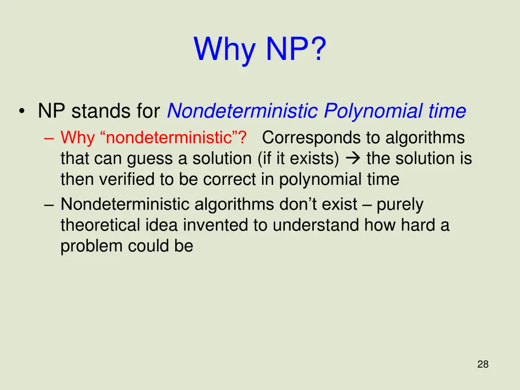 why np