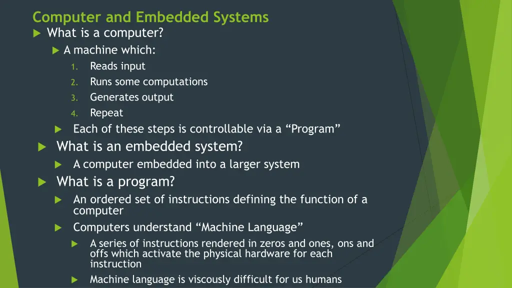computer and embedded systems what is a computer