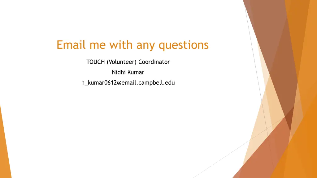 email me with any questions