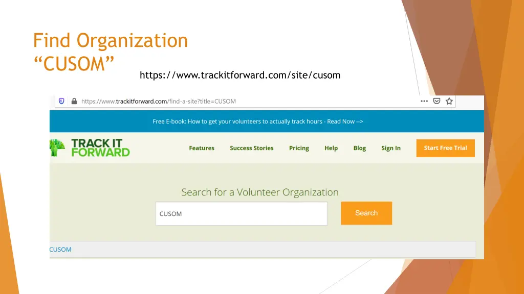 find organization cusom