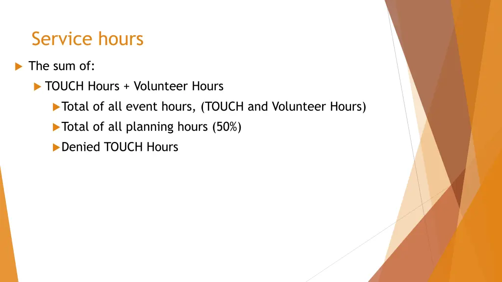 service hours