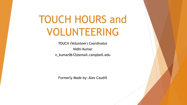 touch hours and volunteering