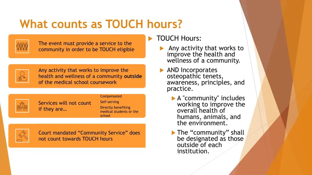 what counts as touch hours