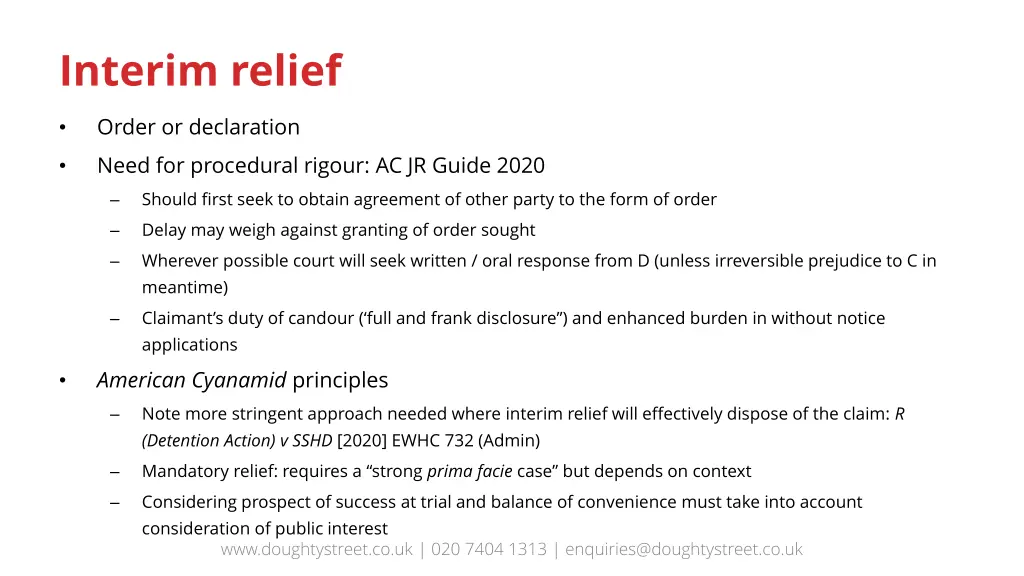 interim relief